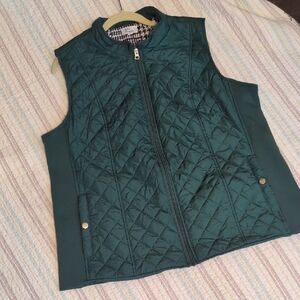 Kim Rogers Green Quilted Vest